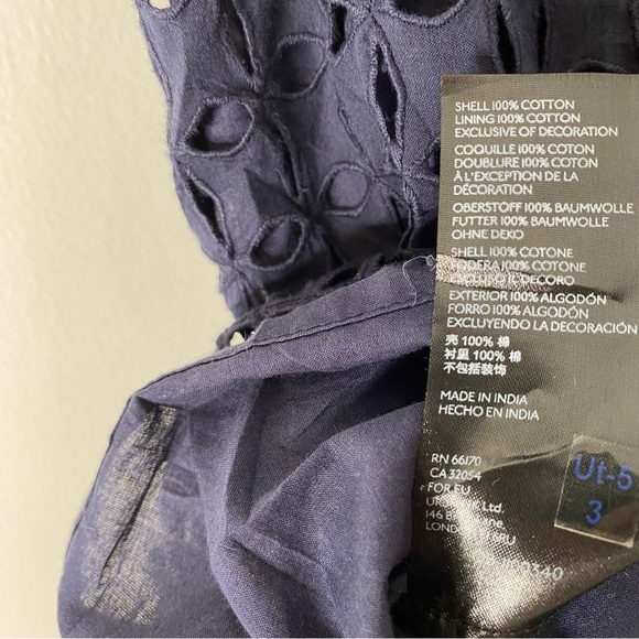 🧚‍♀️ Anthropologie Maeve Beaded Navy Cut Out Sleeveless Blouse - Picture 9 of 9